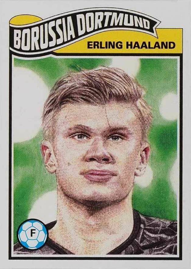 2020 Topps Living UEFA Champions League Erling Haaland #154 Soccer Card