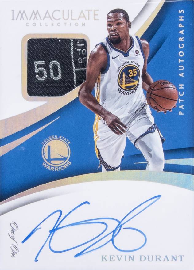 2017 Panini Immaculate Collection Patch Autograph Kevin Durant #KDR Basketball Card