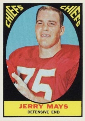 1967 Topps Milton Bradley Jerry Mays #67 Football Card