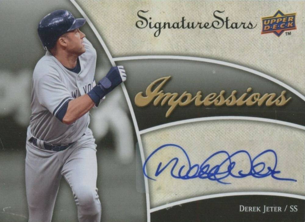 2009 Upper Deck Signature Stars Impressions Signatures Derek Jeter #DJ Baseball Card