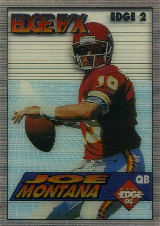 1994 Collector's Edge F/X Joe Montana #2 Football Card