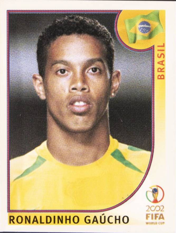 2002 Panini World Cup Korea/Japan Sticker Ronaldinho #179 Soccer Card