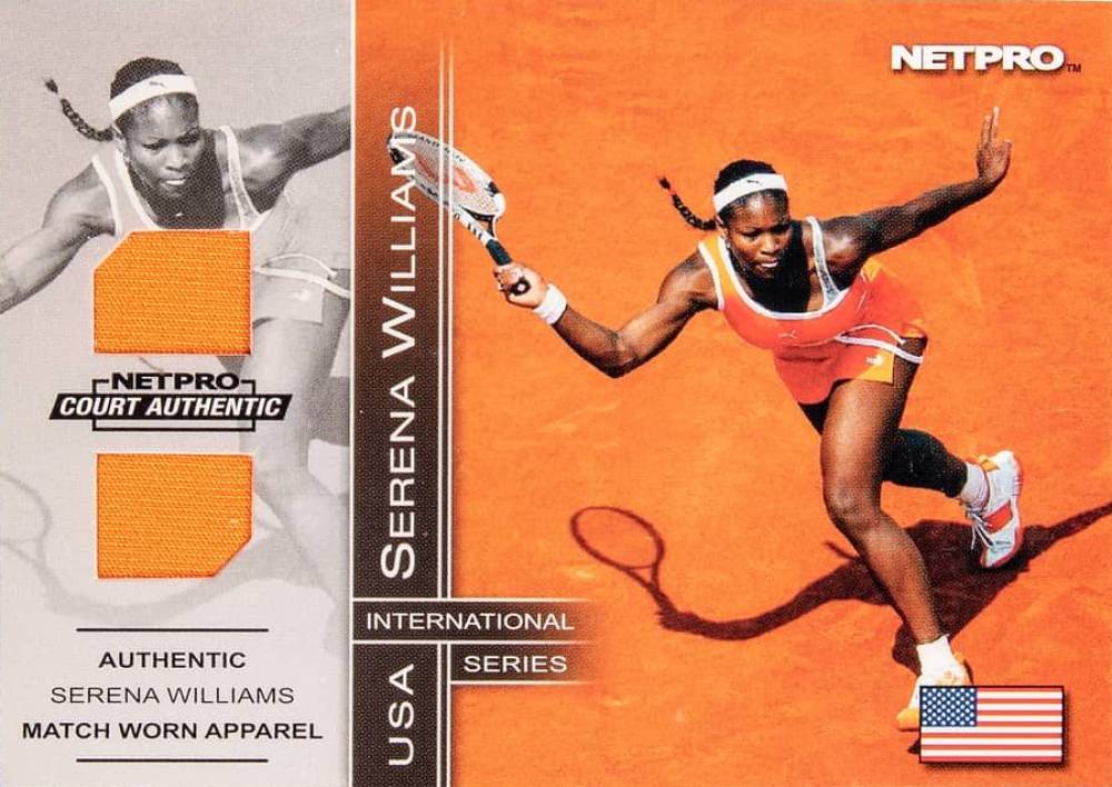 2003 Netpro International Series Match Worn Apparel Serena Williams #3S Other Sports Card