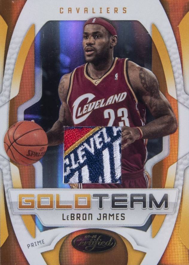 2009 Panini Certified Gold Team LeBron James #10 Basketball Card