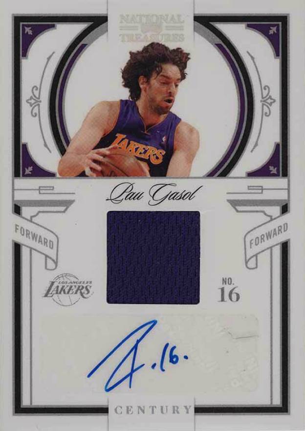 2009 Playoff National Treasures Century Pau Gasol #10 Basketball Card