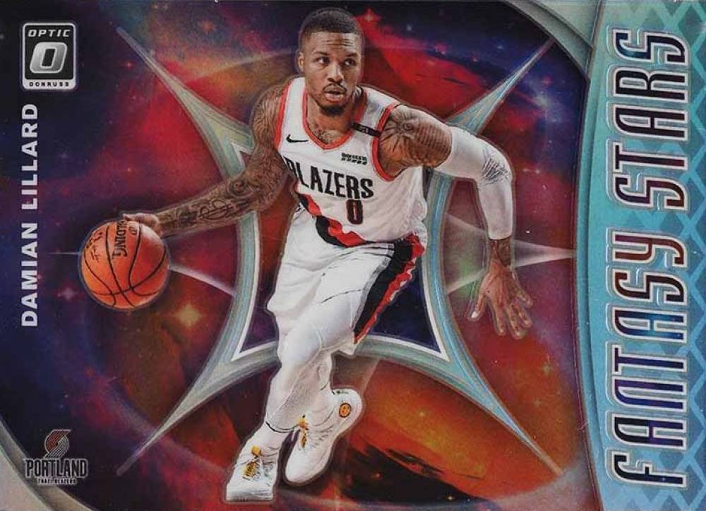 2019 Donruss Optic Fantasy Stars Damian Lillard #9 Basketball Card