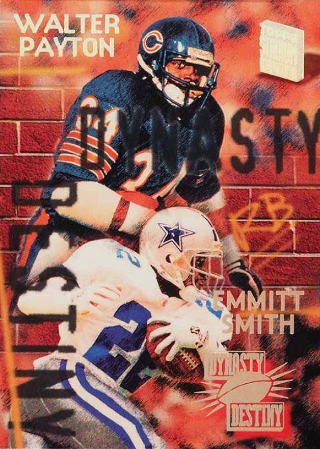 1994 Stadium Club Dynasty and Destiny Smith/Payton #1 Football Card