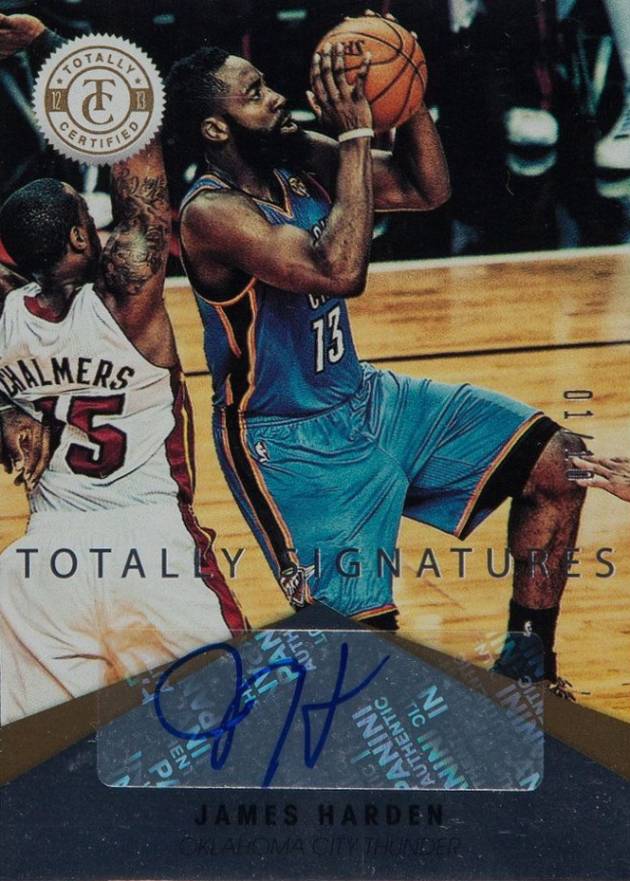 2012 Totally Certified Autographs James Harden #38 Basketball Card