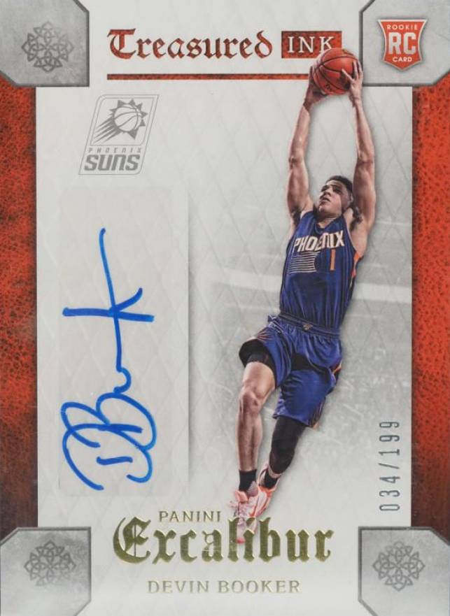 2015 Panini Excalibur Treasured Ink Devin Booker #TIDBK Basketball Card