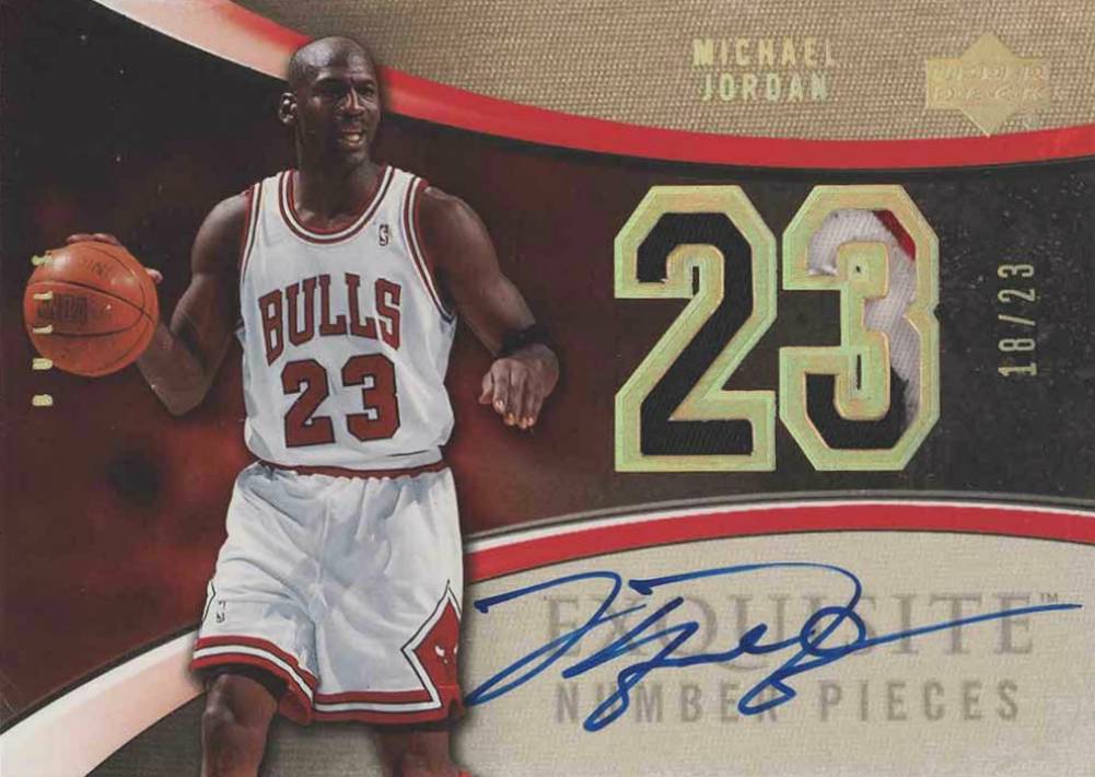 2005 Upper Deck Exquisite Collection Numbers Autograph Michael Jordan #ENMJ Basketball Card