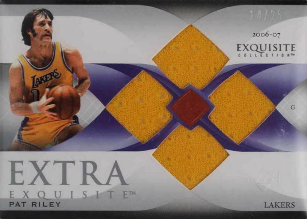 2006 Upper Deck Exquisite Collection Extra Exquisite Jerseys Pat Riley #EEPR Basketball Card