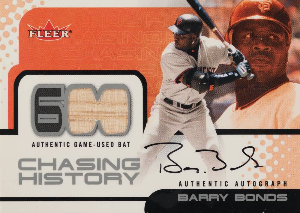 2002 Fleer Chasing History Barry Bonds # Baseball Card