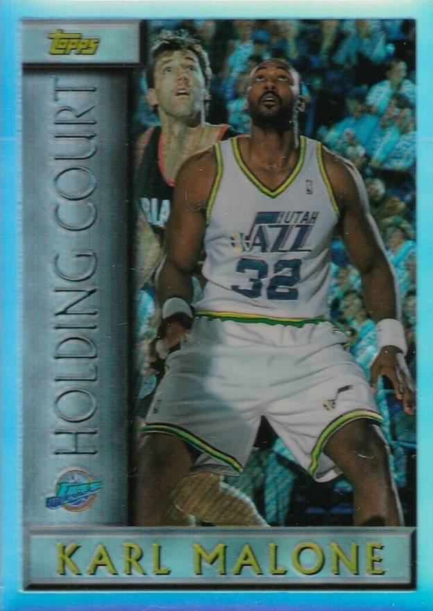 1996 Topps Holding Court Karl Malone #HC15 Basketball Card