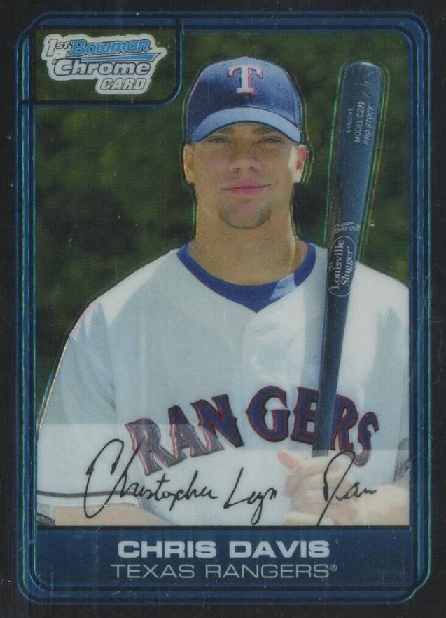 2006 Bowman Chrome Draft Picks Chris Davis #DP29 Baseball Card