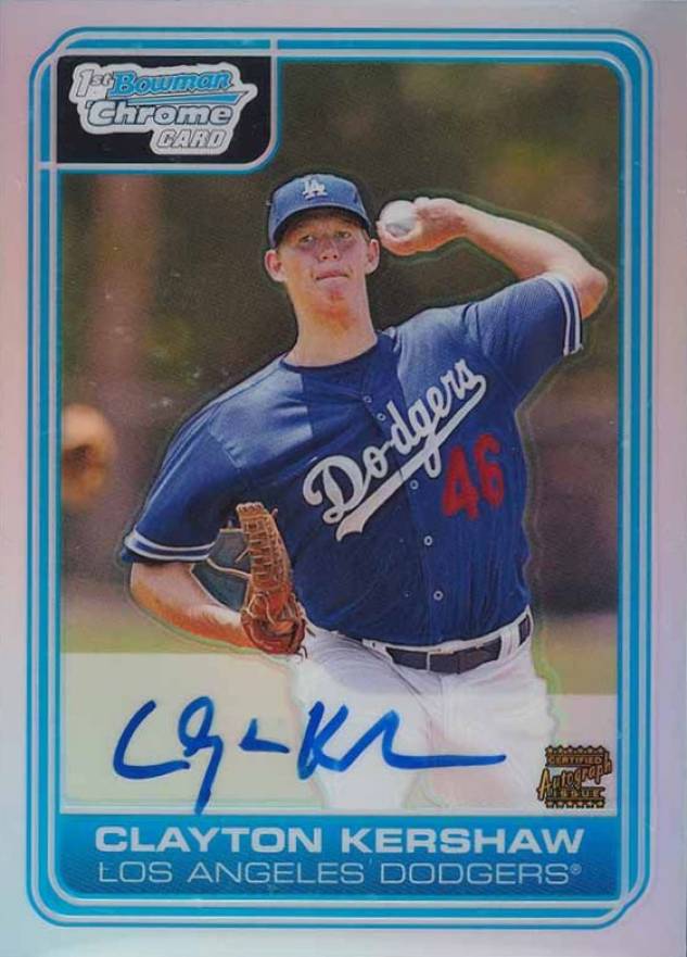 2006 Bowman Chrome Draft Picks Clayton Kershaw #DP84 Baseball Card