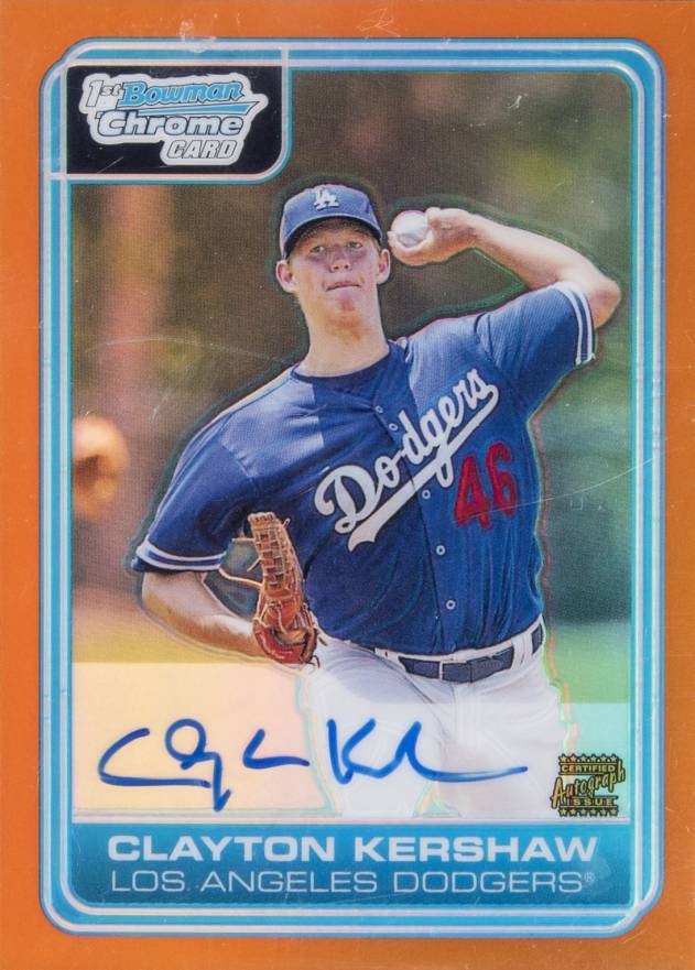 2006 Bowman Chrome Draft Picks Clayton Kershaw #DP84 Baseball Card