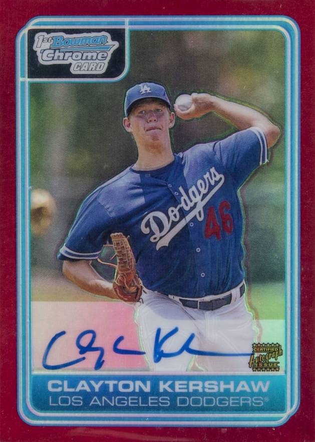 2006 Bowman Chrome Draft Picks Clayton Kershaw #DP84 Baseball Card