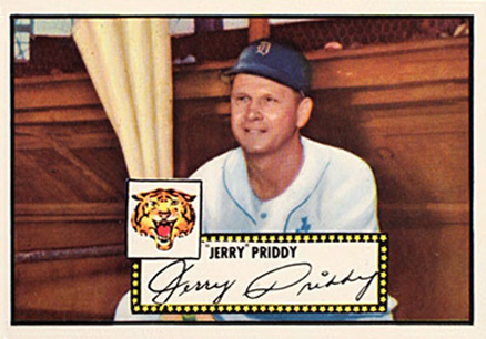 1952 Topps Jerry Priddy #28b Baseball Card