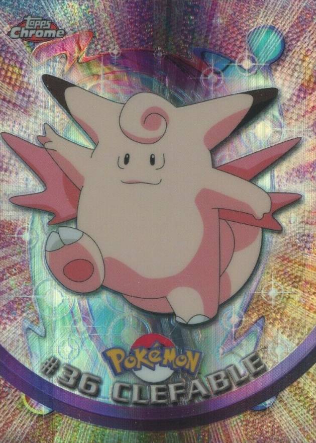 2000 Topps Chrome Pokemon T.V. Clefable #36 TCG Card