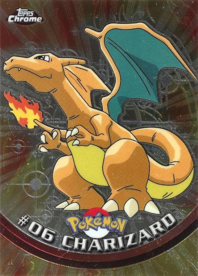 2000 Topps Chrome Pokemon T.V. Charizard #6 TCG Card