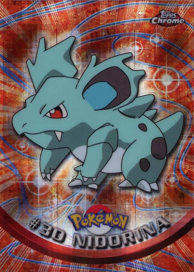 2000 Topps Chrome Pokemon T.V. Nidorina #30 TCG Card