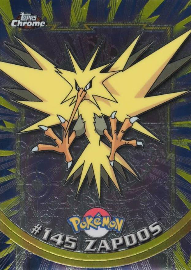 2000 Topps Chrome Pokemon T.V. Zapdos #145 TCG Card