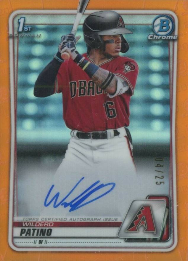 2020  Bowman Chrome Prospect Autographs Wilderd Patino #CPAWP Baseball Card