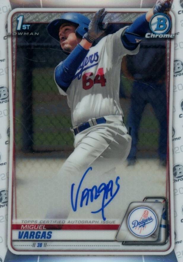 2020  Bowman Chrome Prospect Autographs Miguel Vargas #CPAMV Baseball Card