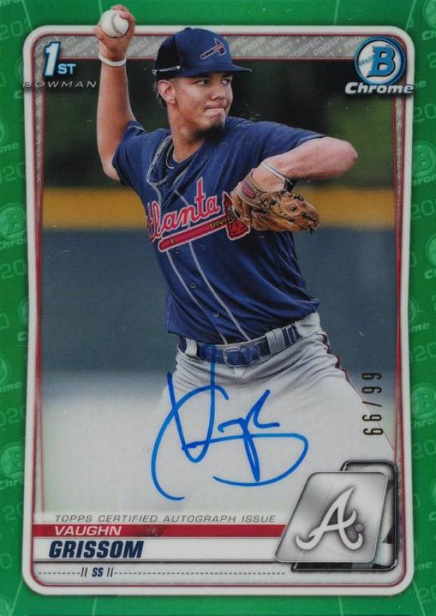 2020  Bowman Chrome Prospect Autographs Vaughn Grissom #CPAVG Baseball Card