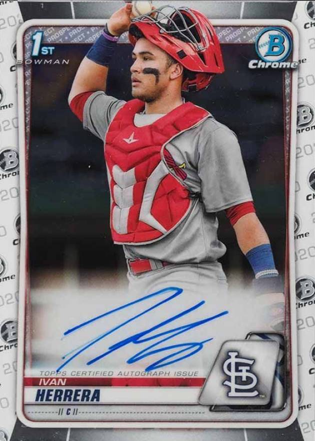 2020  Bowman Chrome Prospect Autographs Ivan Herrera #CPAIH Baseball Card