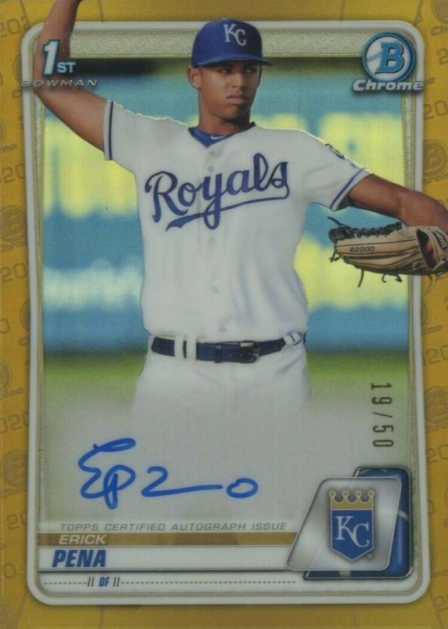 2020  Bowman Chrome Prospect Autographs Erick Pena #CPAEPE Baseball Card