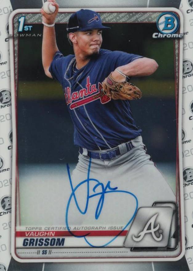 2020  Bowman Chrome Prospect Autographs Vaughn Grissom #CPAVG Baseball Card