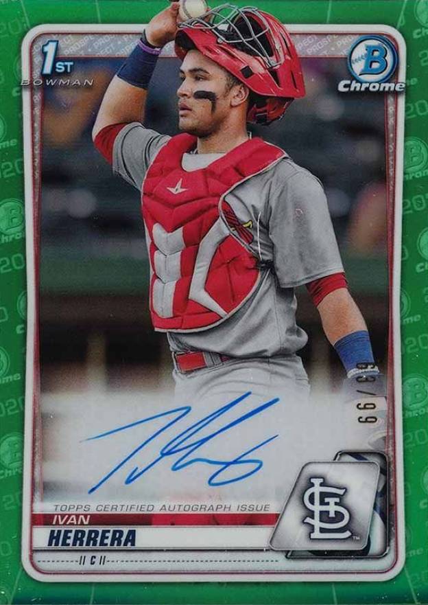 2020  Bowman Chrome Prospect Autographs Ivan Herrera #CPAIH Baseball Card