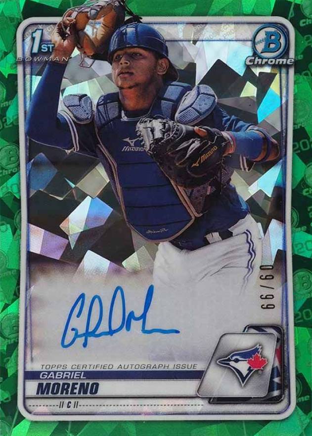 2020  Bowman Chrome Prospect Autographs Gabriel Moreno #CPAGM Baseball Card