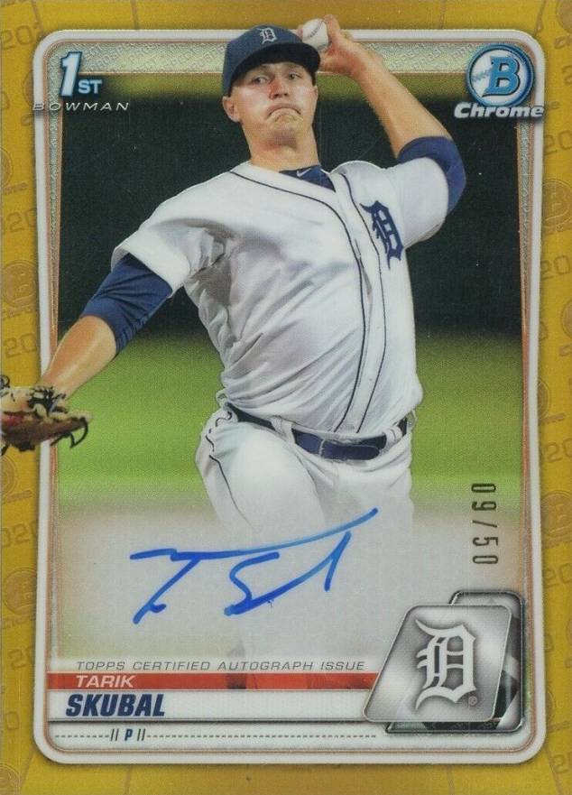 2020  Bowman Chrome Prospect Autographs Tarik Skubal #CPATS Baseball Card