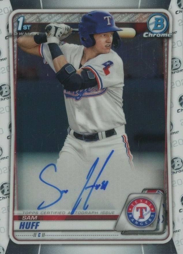 2020  Bowman Chrome Prospect Autographs Sam Huff #CPASH Baseball Card