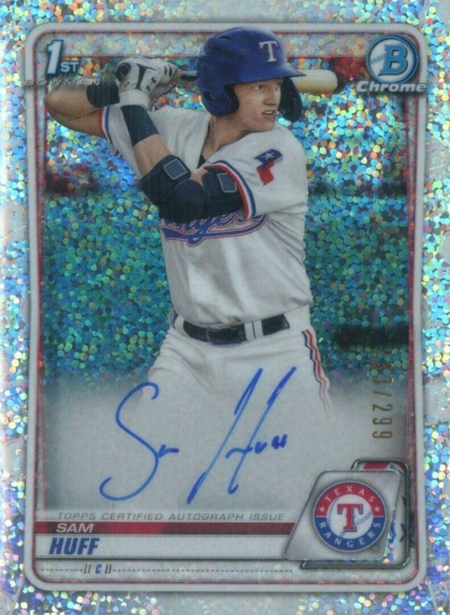 2020  Bowman Chrome Prospect Autographs Sam Huff #CPASH Baseball Card