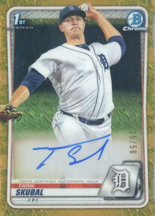 2020  Bowman Chrome Prospect Autographs Tarik Skubal #CPATS Baseball Card