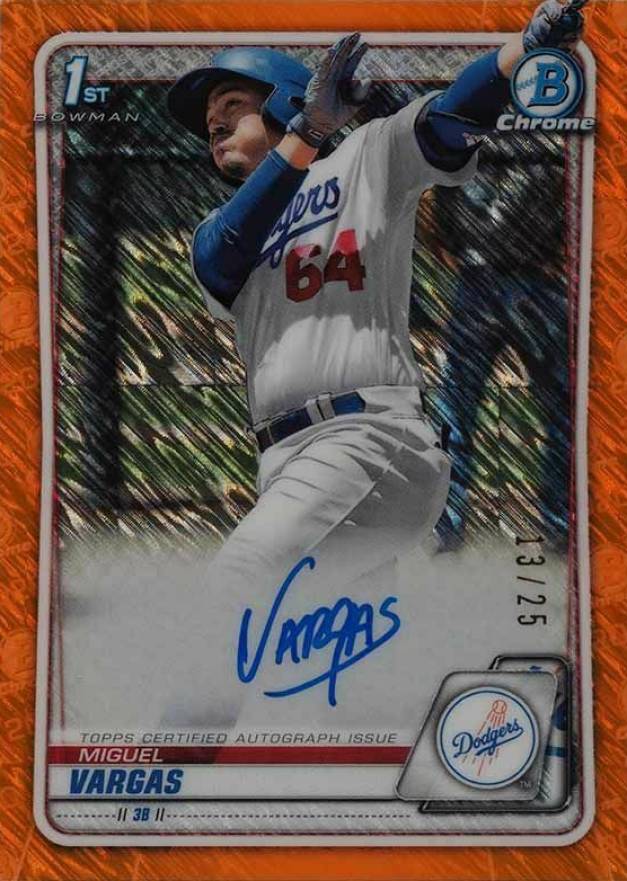 2020  Bowman Chrome Prospect Autographs Miguel Vargas #CPAMV Baseball Card