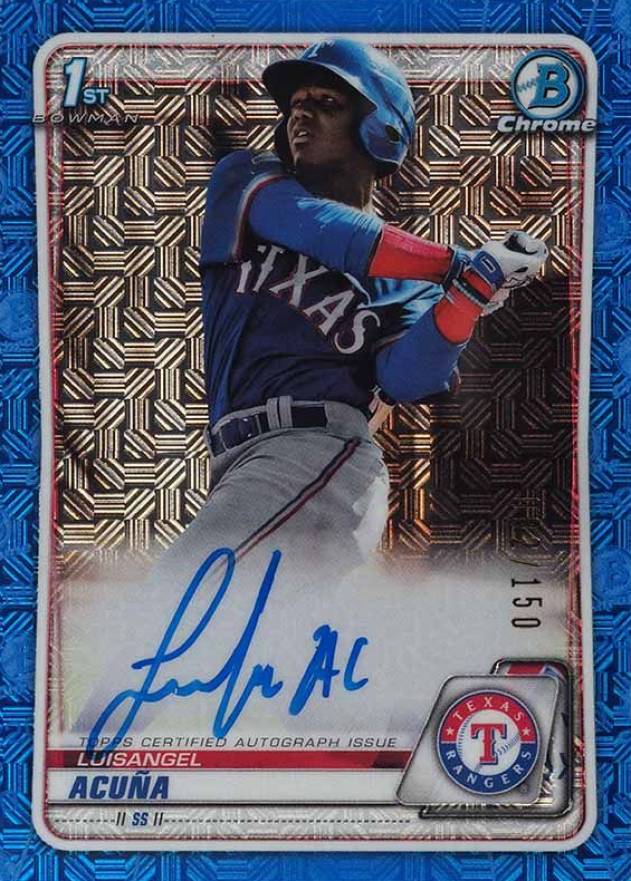 2020  Bowman Chrome Prospect Autographs Luisangel Acuna #CPALA Baseball Card