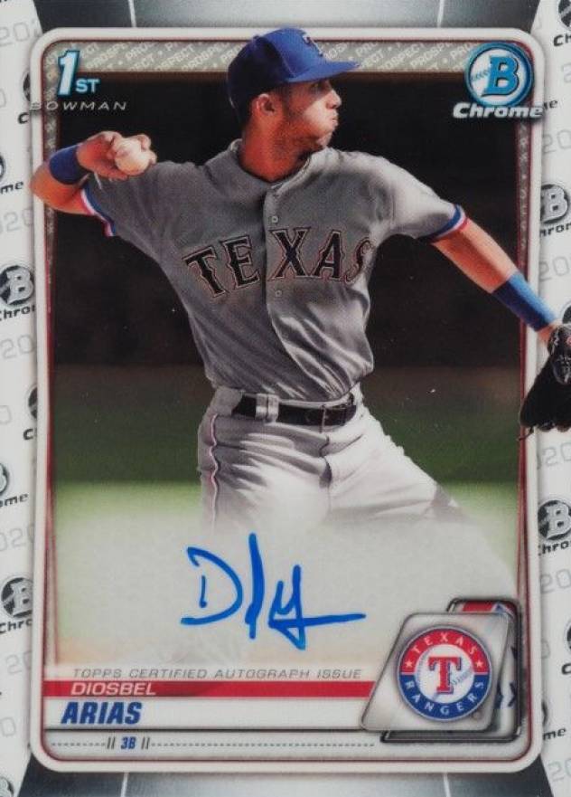 2020  Bowman Chrome Prospect Autographs Diosbel Arias #CPADA Baseball Card