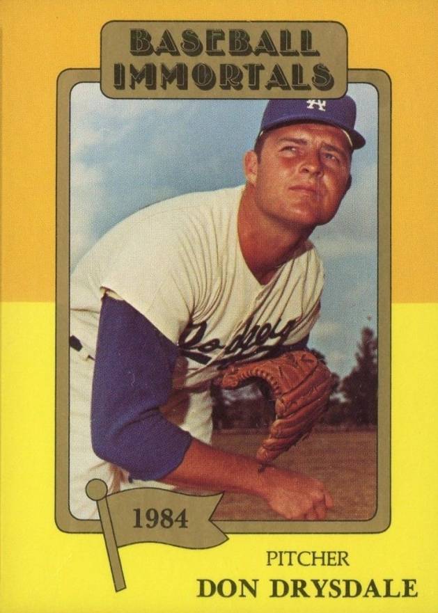 1980 Baseball Immortals Don Drysdale #187 Baseball Card