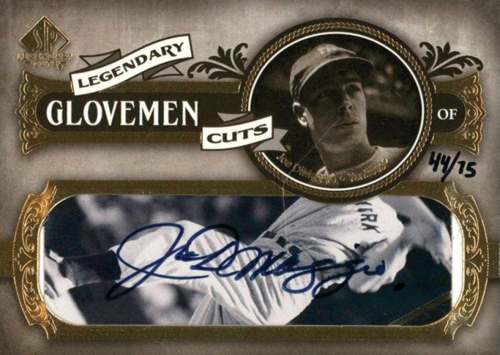 2005 SP Legendary Cuts Legendary Glovemen Cuts Joe DiMaggio #GL-JD Baseball Card