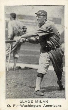 1922 American Caramel--Series of 120 ! RB Clyde Milan # Baseball Card