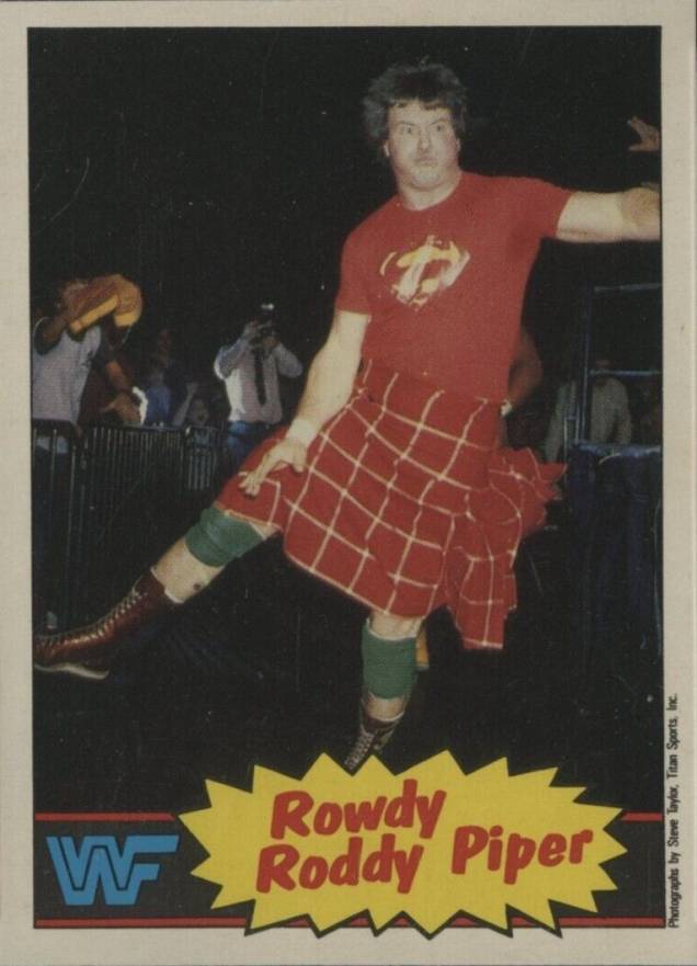 1985 O-Pee-Chee WWF Wrestling Stars Series 1  Rowdy Roddy Piper #7 Other Sports Card