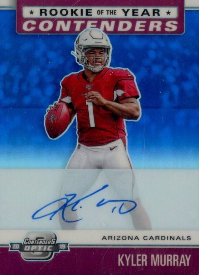 2019 Panini Contenders Optic Rookie of the Year Contenders Autographs Kyler Murray #KM Football Card