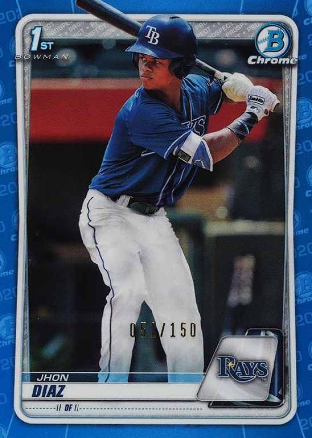 2020 Bowman Chrome Prospects Jhon Diaz #BCP30 Baseball Card