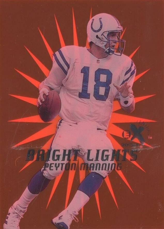 1999 E-X Century Bright Lights Peyton Manning #19 Football Card