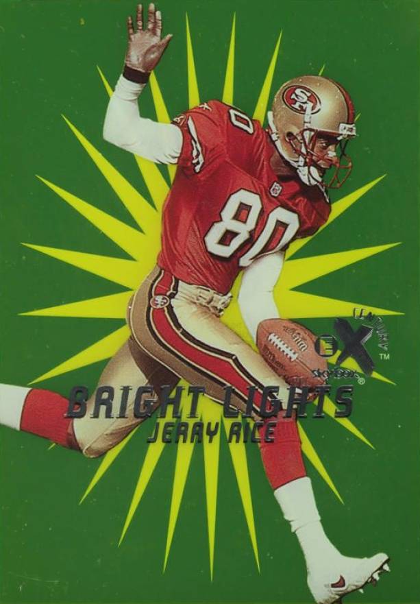 1999 E-X Century Bright Lights Jerry Rice #12 Football Card