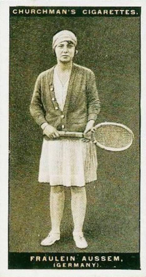 1928 W.A. & A.C. Churchman Lawn Tennis-Series of 50 Fraulein Aussem #3 Other Sports Card